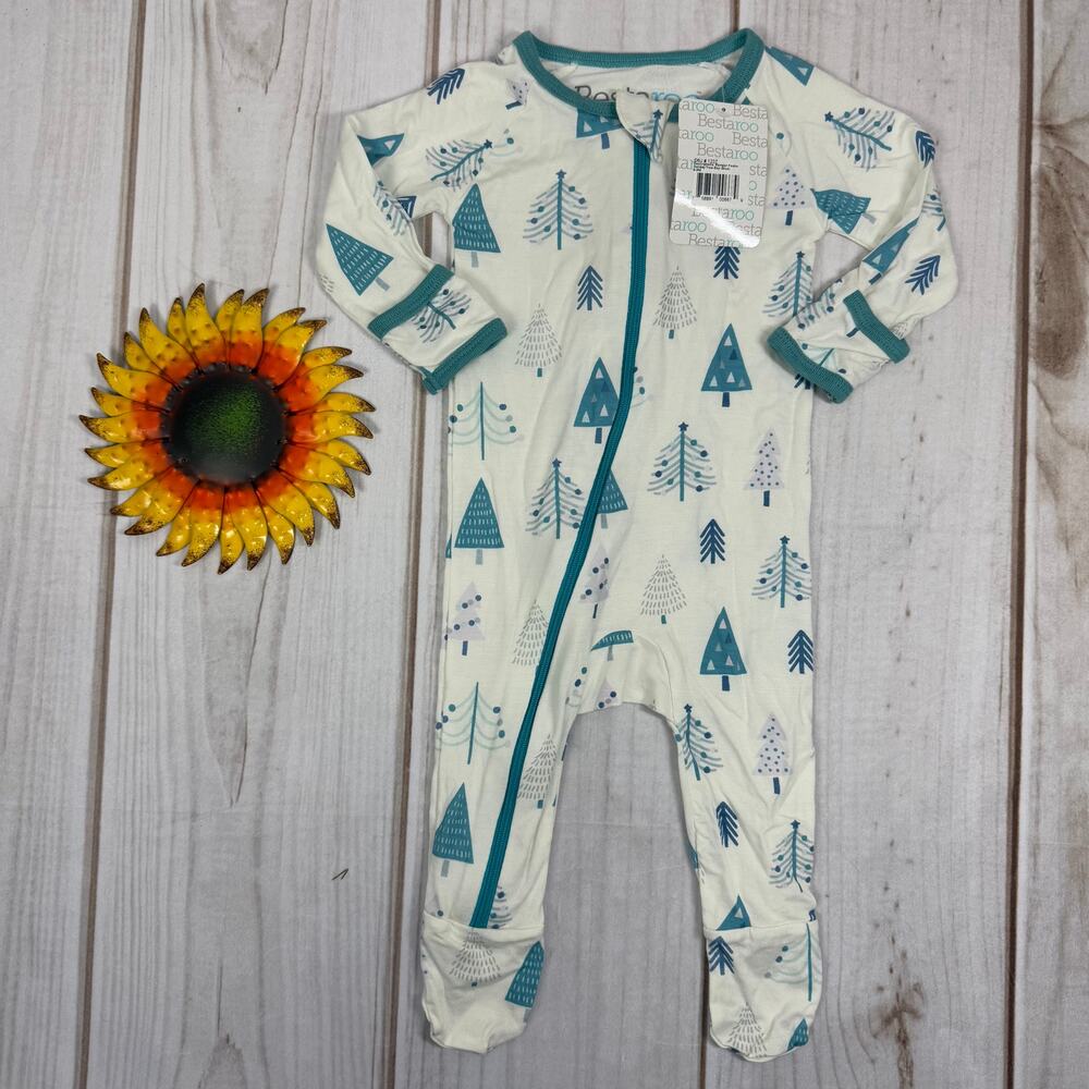 bestaroo holiday tree modal footie‎ 0-3M